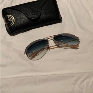 Ray-Ban Aviator Gradient: Gold & Light Blue